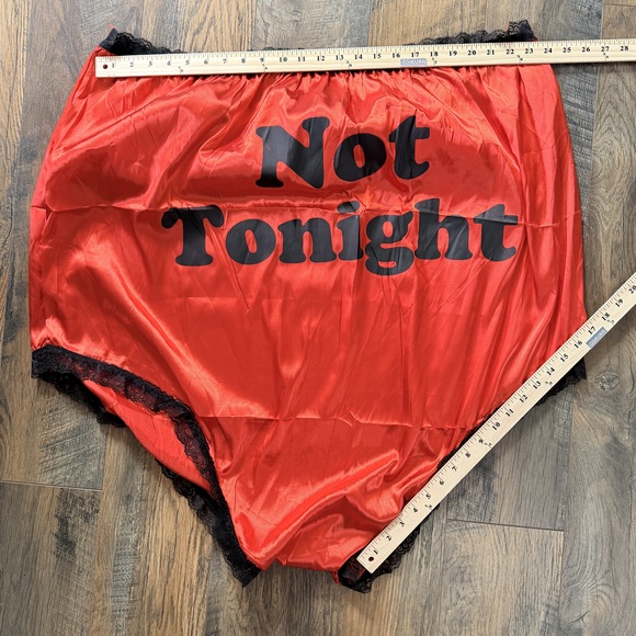 not tonight Joke Gag Gift granny Undies Big Undies Funny Pranks red - Picture 6 of 7